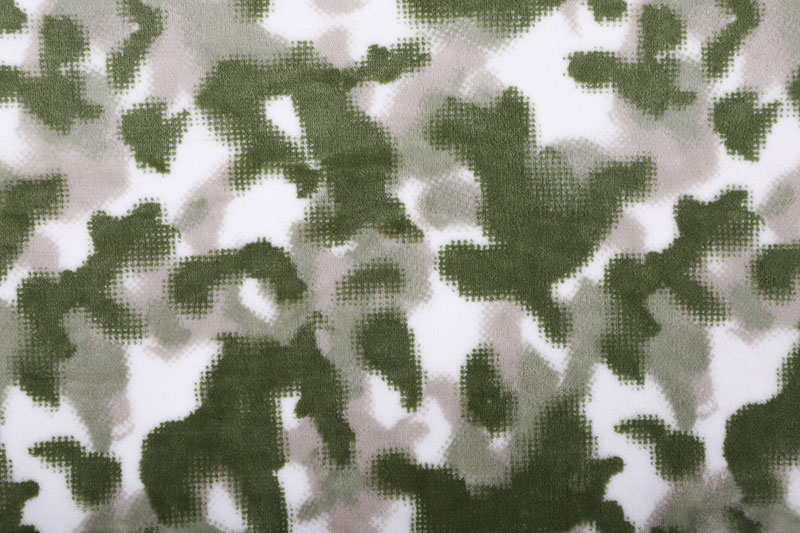 Single-sided messy printed flannel fleece