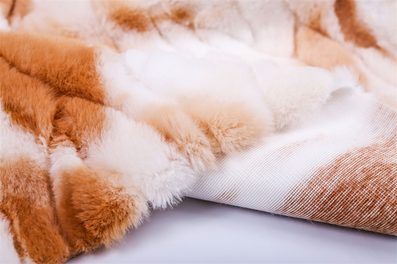 Printing embossed artificial fur