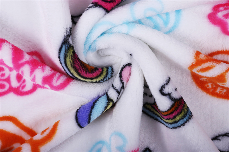 Double-sided unicorn rainbow flannel fleece