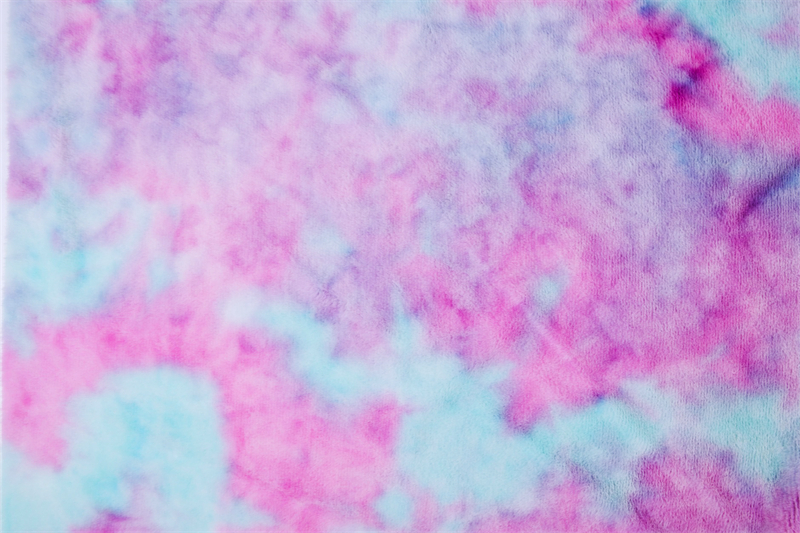 Tie-dye short imitated rabbit fur