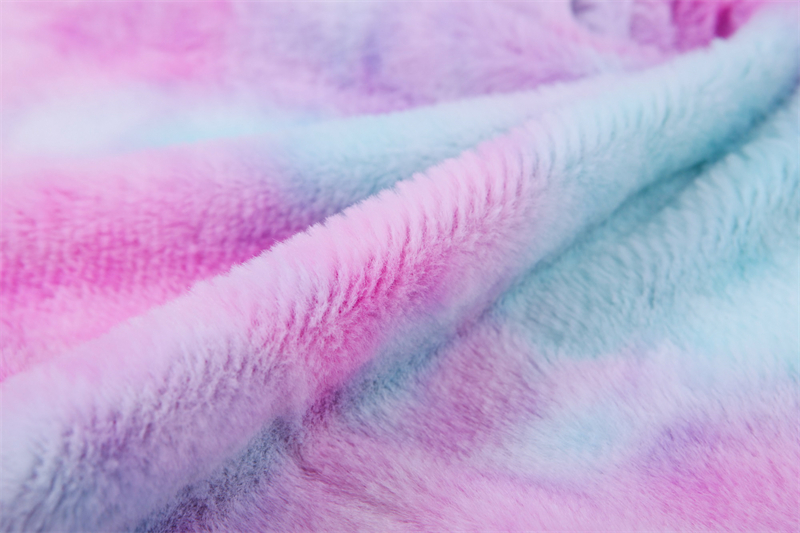 Tie-dye short imitated rabbit fur