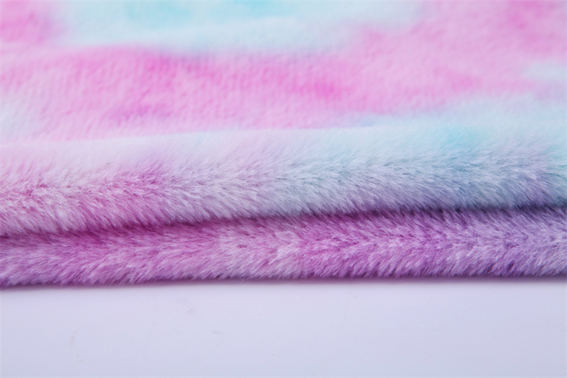 Tie-dye short imitated rabbit fur