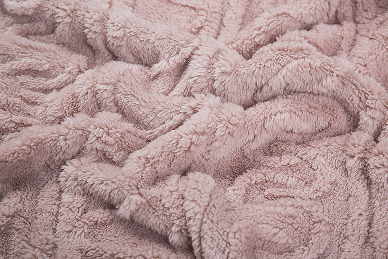 Pink jacquard sherpa