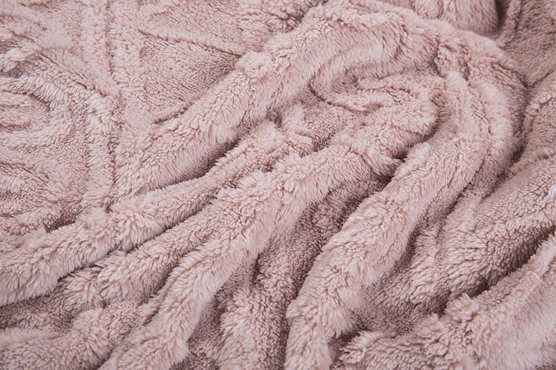 Pink jacquard sherpa