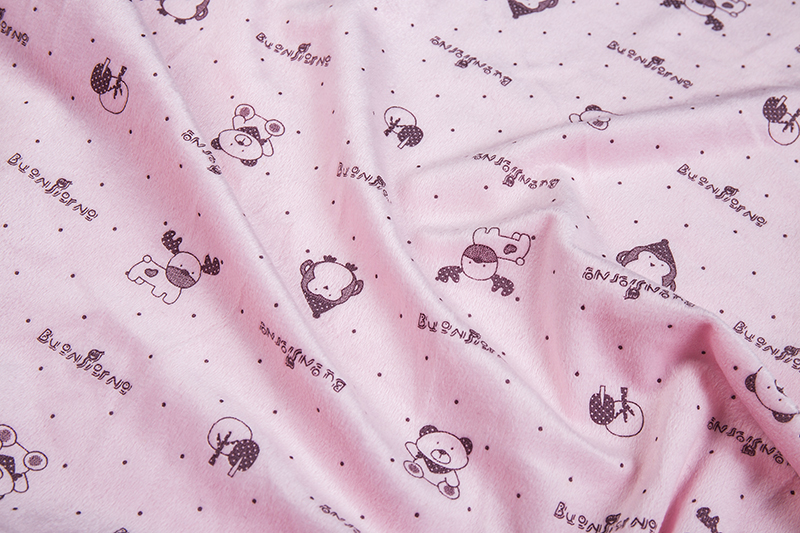 Pink animal pattern pressure minky