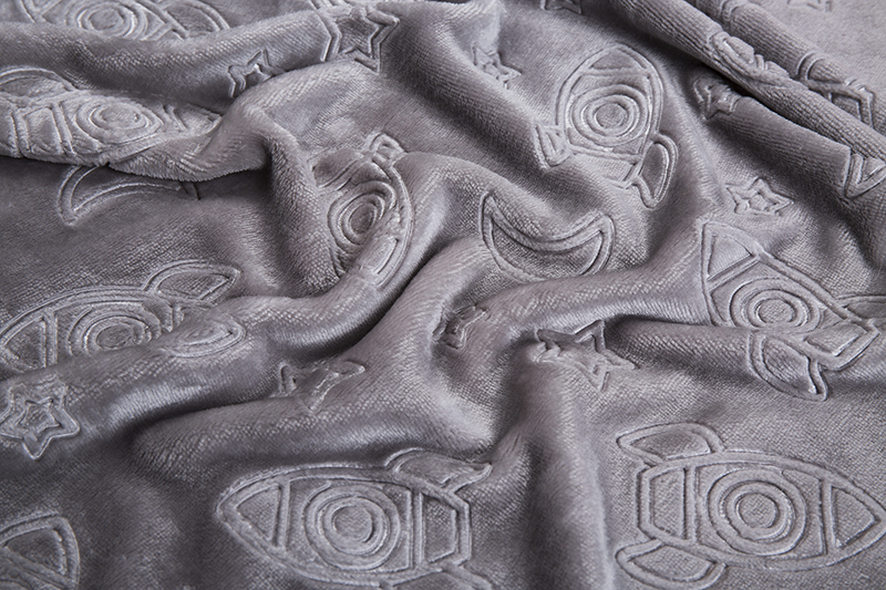 3D embossed flannel fleece